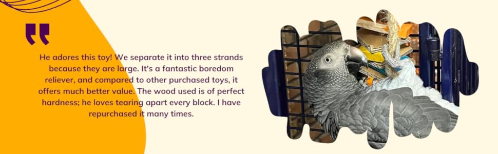 Birds LOVE Wood Stars & Leather Toy info